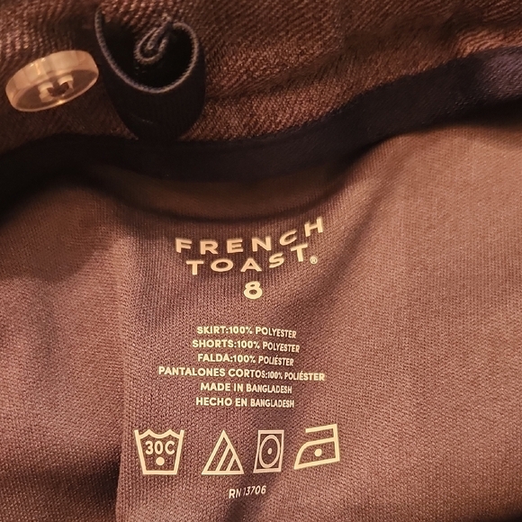 French Toast Gray Uniform Skirt With Shorts Underneath Size 8 Adjustable Waist - Picture 3 of 5